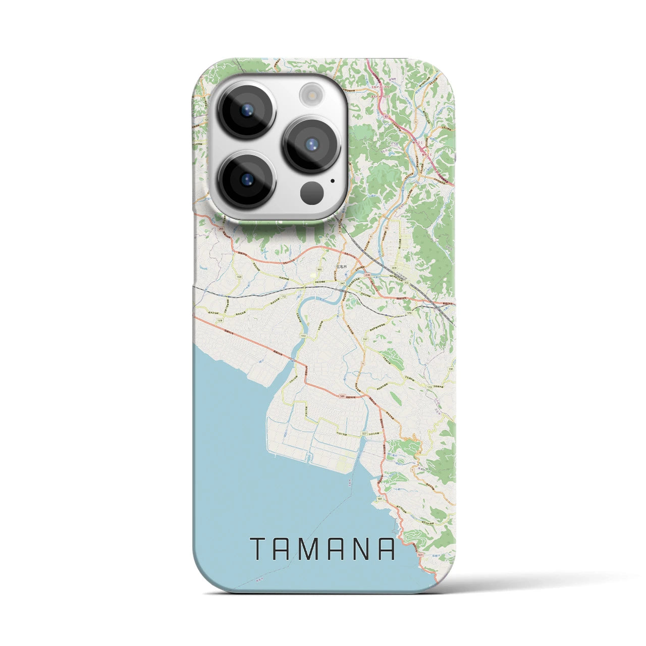 【玉名(熊本県)】地図柄iPhoneケース(バックカバータイプ)