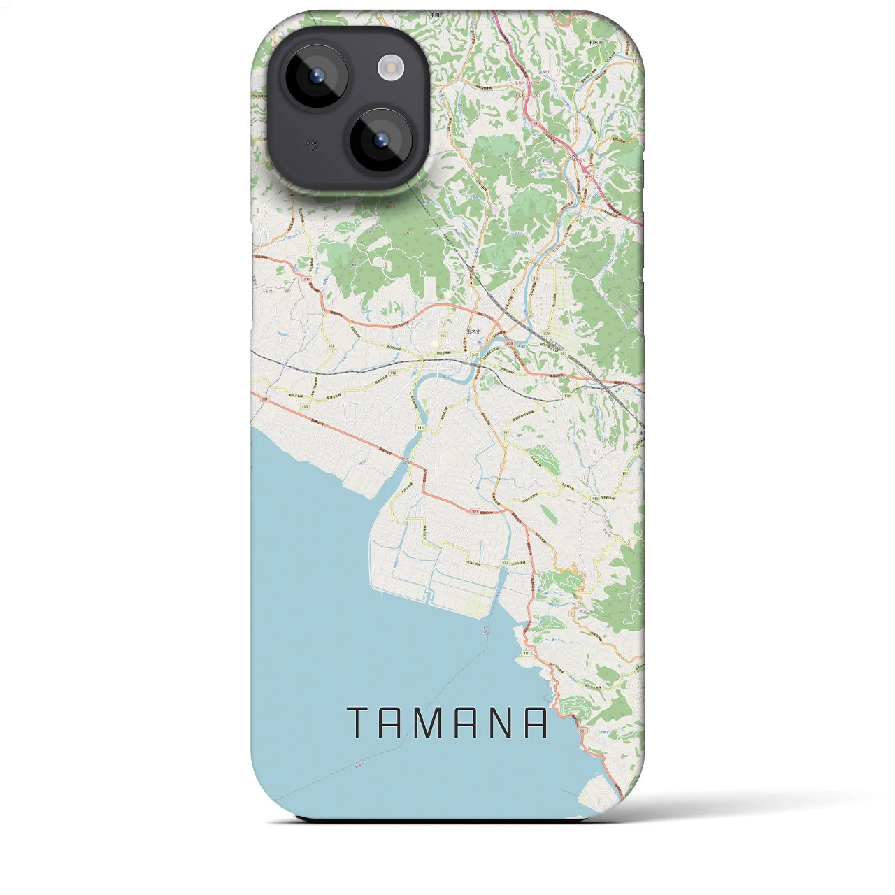 【玉名(熊本県)】地図柄iPhoneケース(バックカバータイプ)