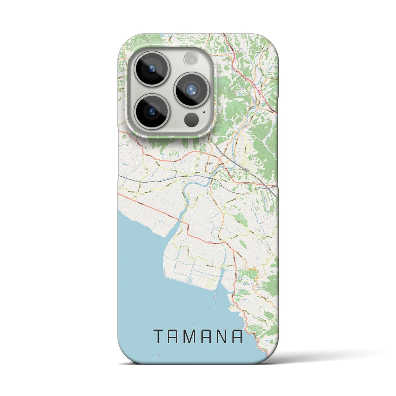 【玉名(熊本県)】地図柄iPhoneケース(バックカバータイプ)