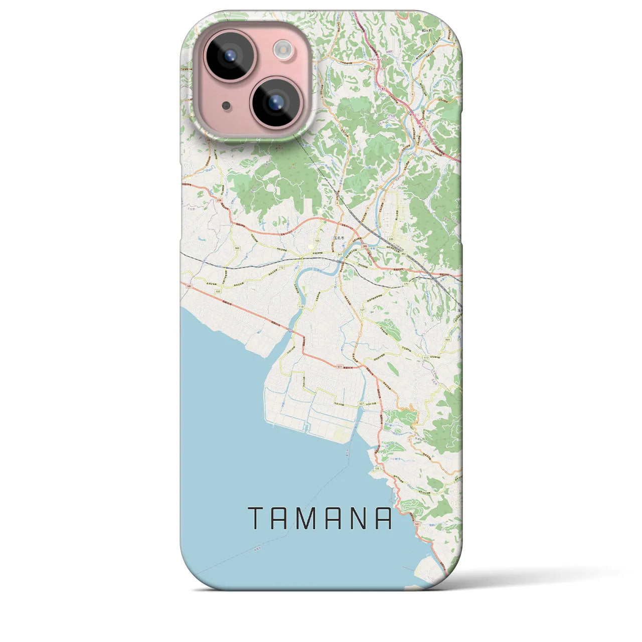 【玉名(熊本県)】地図柄iPhoneケース(バックカバータイプ)