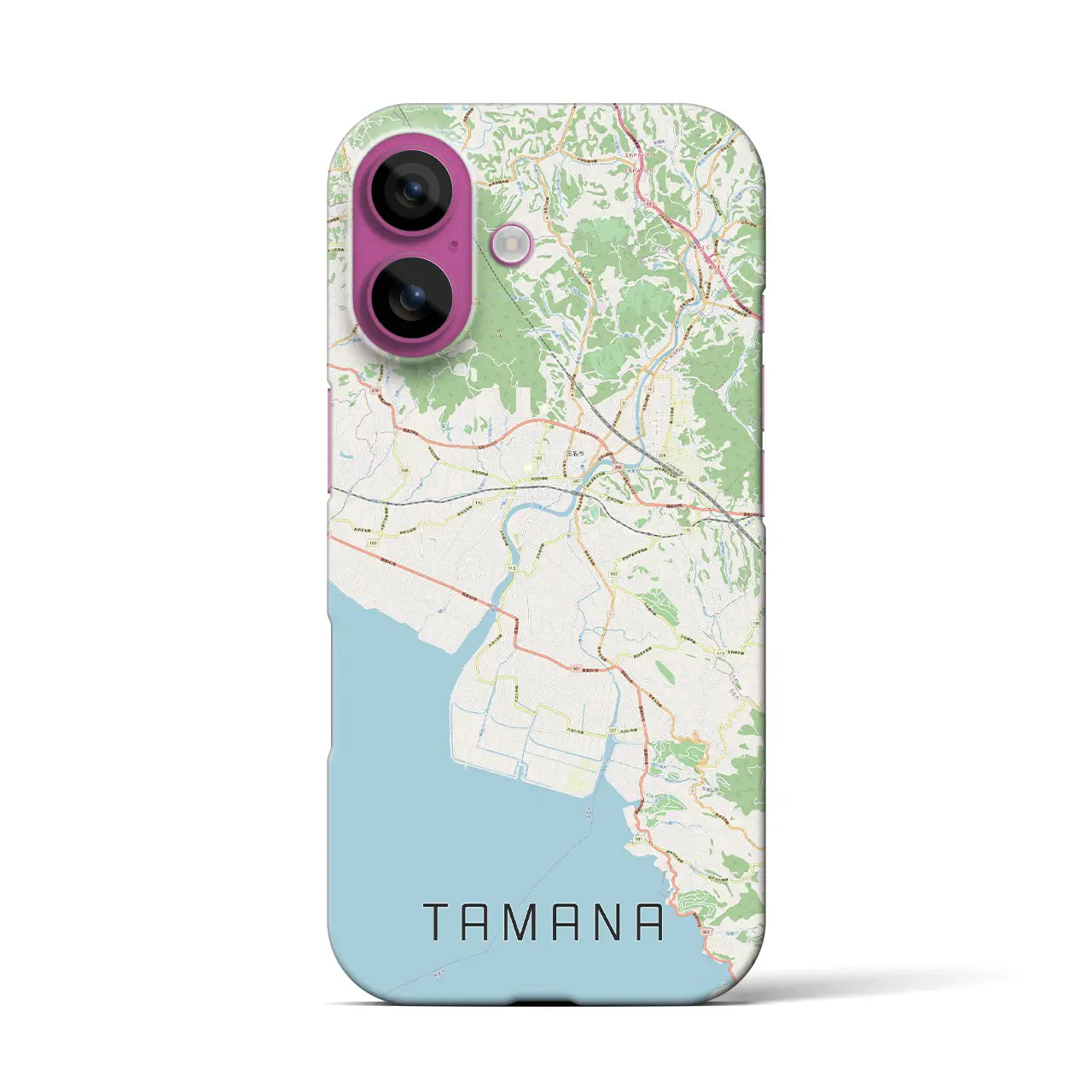 【玉名(熊本県)】地図柄iPhoneケース(バックカバータイプ)