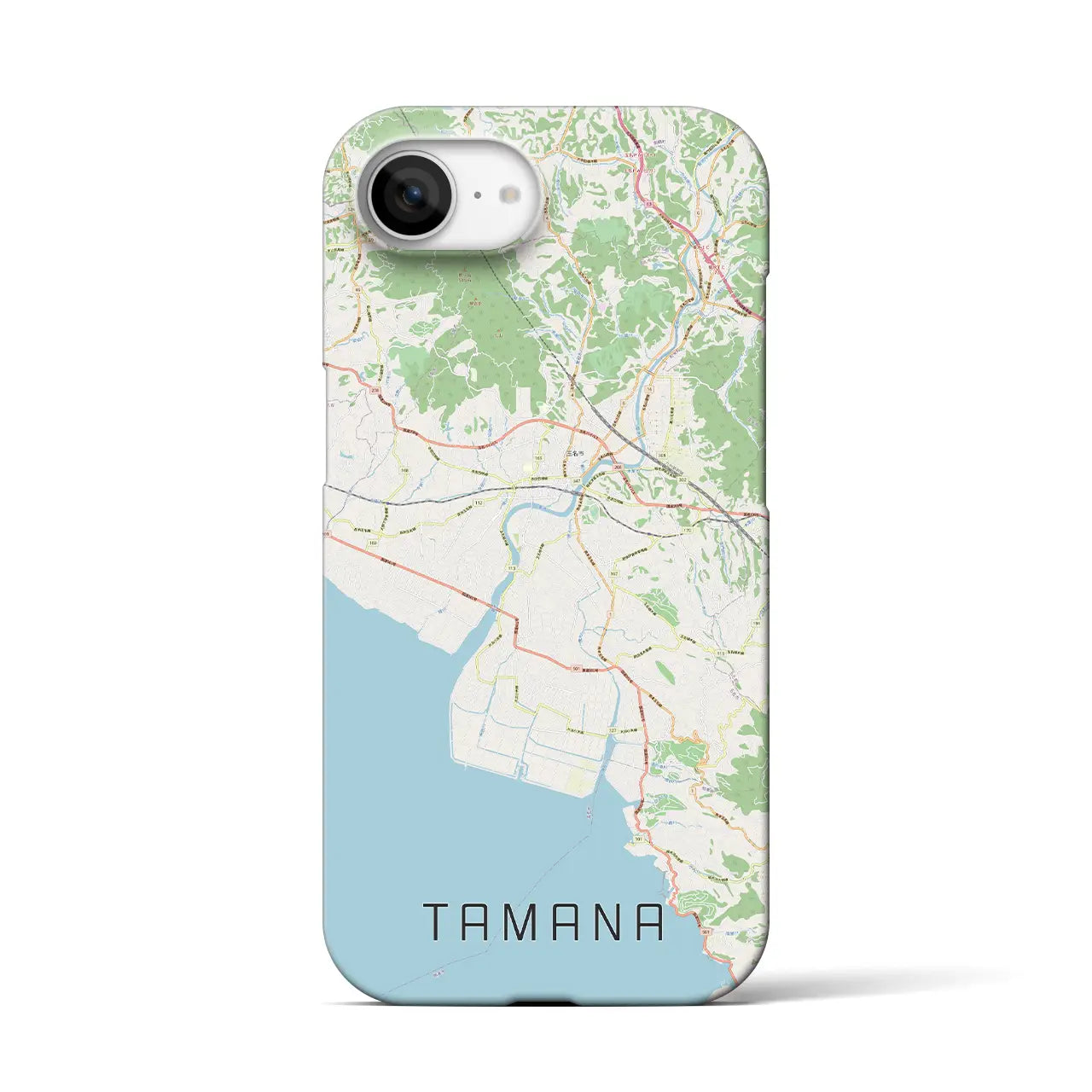 【玉名(熊本県)】地図柄iPhoneケース(バックカバータイプ)