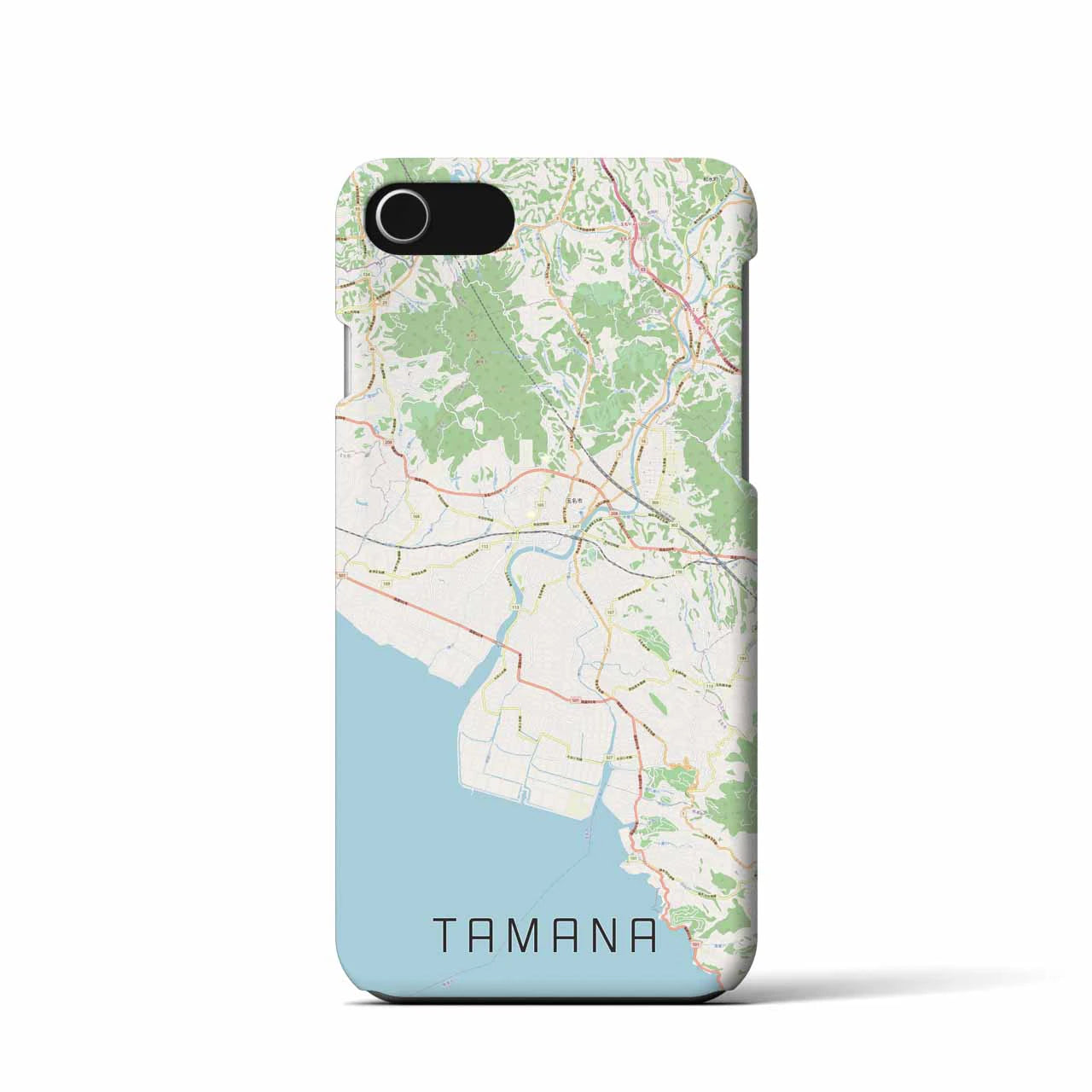 【玉名(熊本県)】地図柄iPhoneケース(バックカバータイプ)