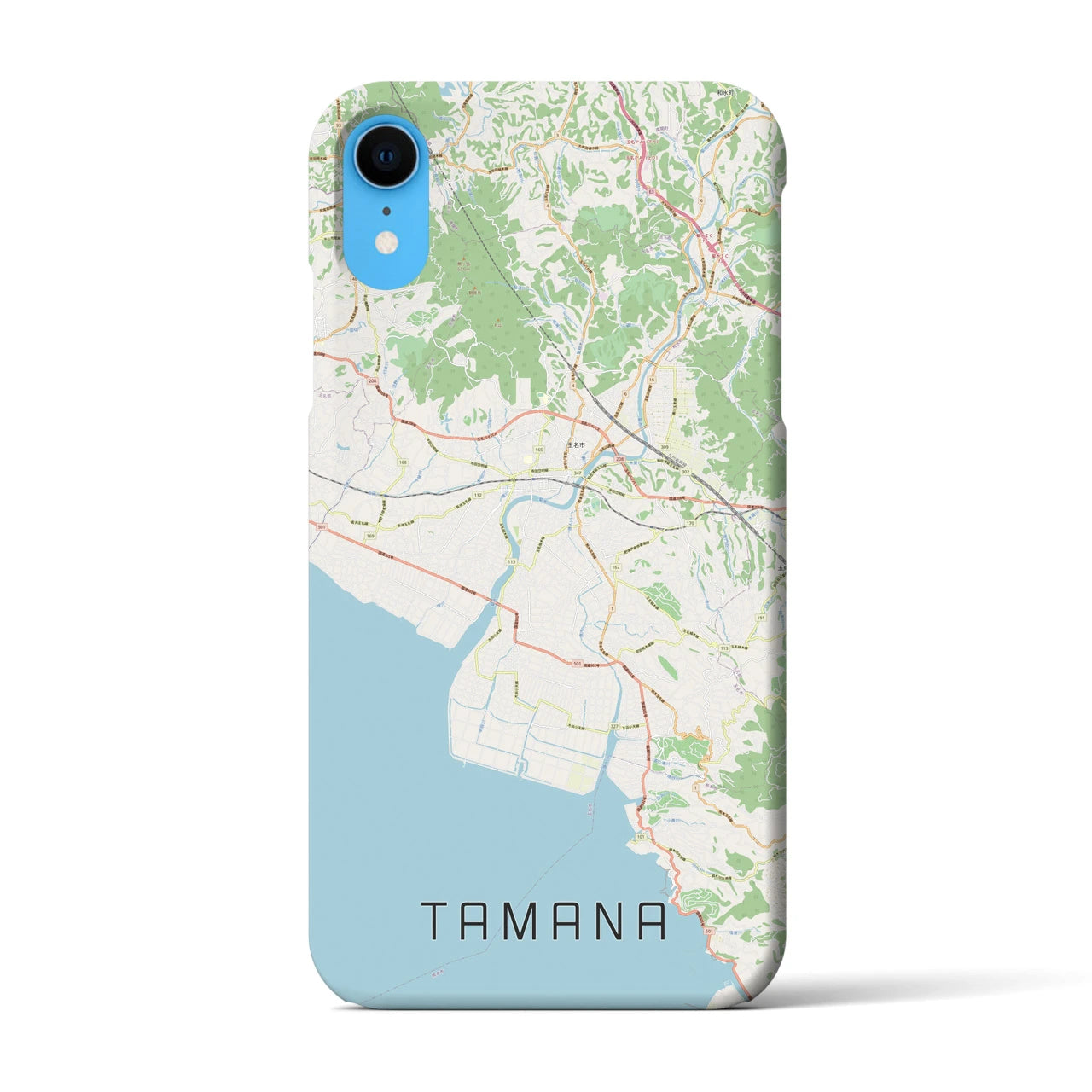 【玉名(熊本県)】地図柄iPhoneケース(バックカバータイプ)