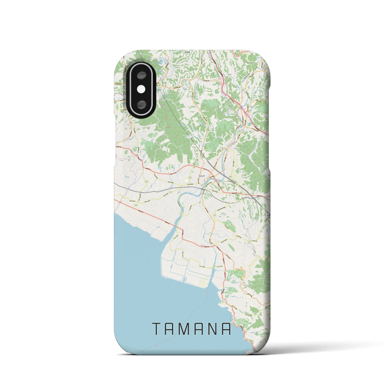【玉名(熊本県)】地図柄iPhoneケース(バックカバータイプ)