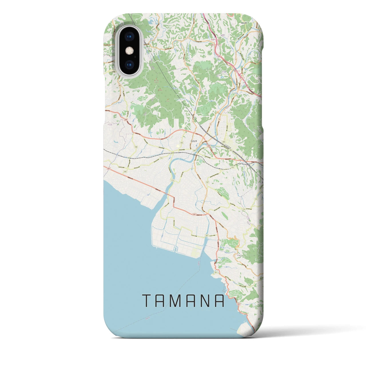 【玉名(熊本県)】地図柄iPhoneケース(バックカバータイプ)