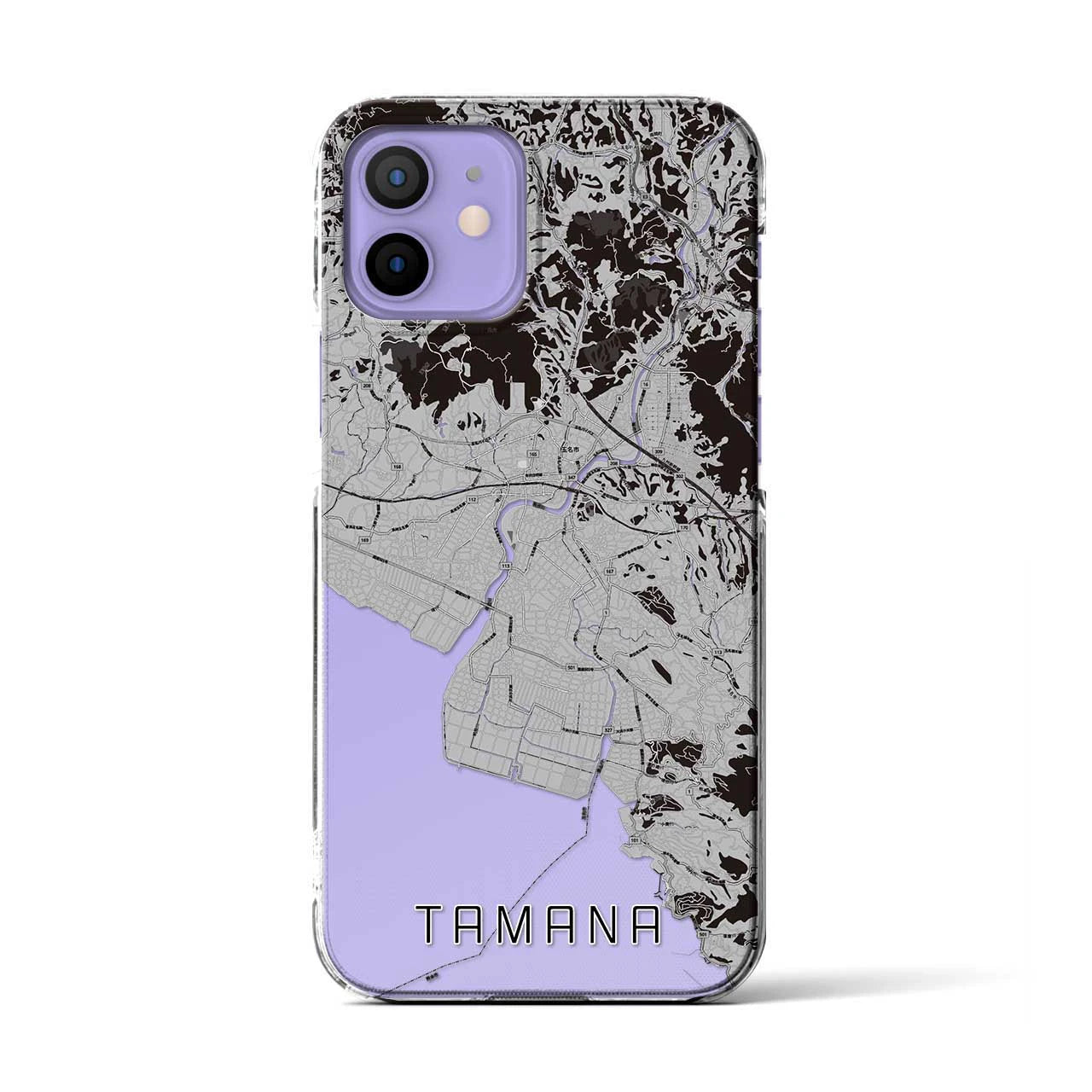 【玉名(熊本県)】地図柄iPhoneケース(クリアタイプ)