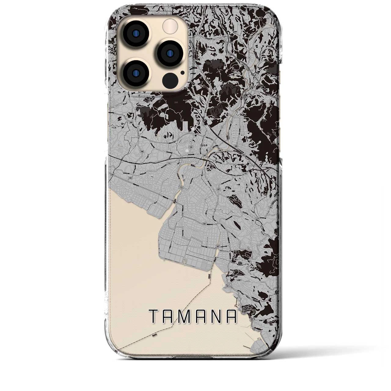 【玉名(熊本県)】地図柄iPhoneケース(クリアタイプ)