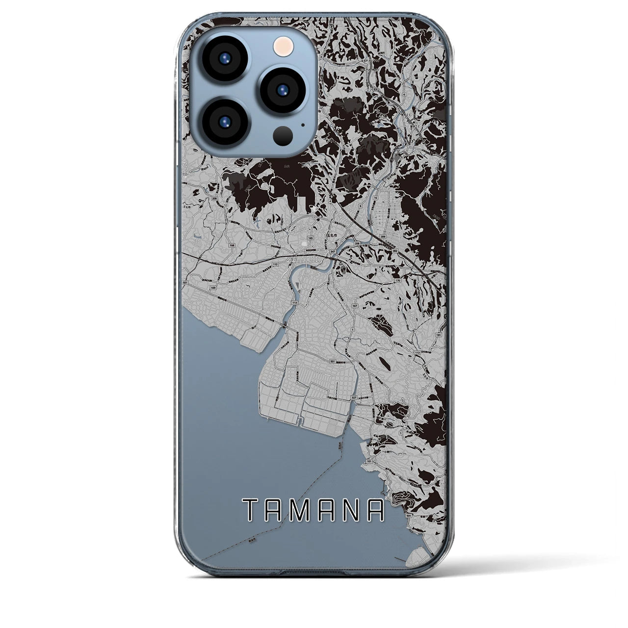 【玉名(熊本県)】地図柄iPhoneケース(クリアタイプ)