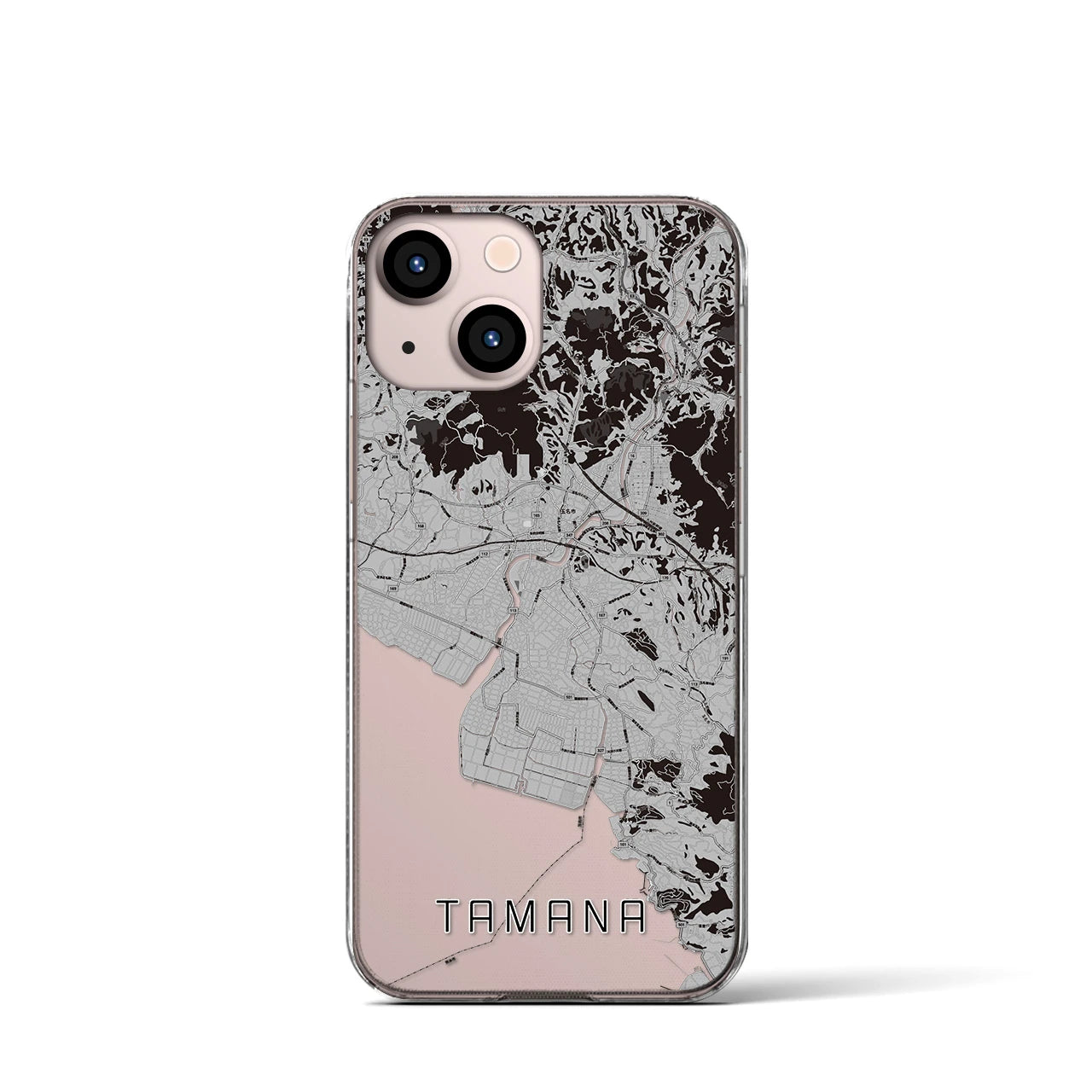 【玉名(熊本県)】地図柄iPhoneケース(クリアタイプ)