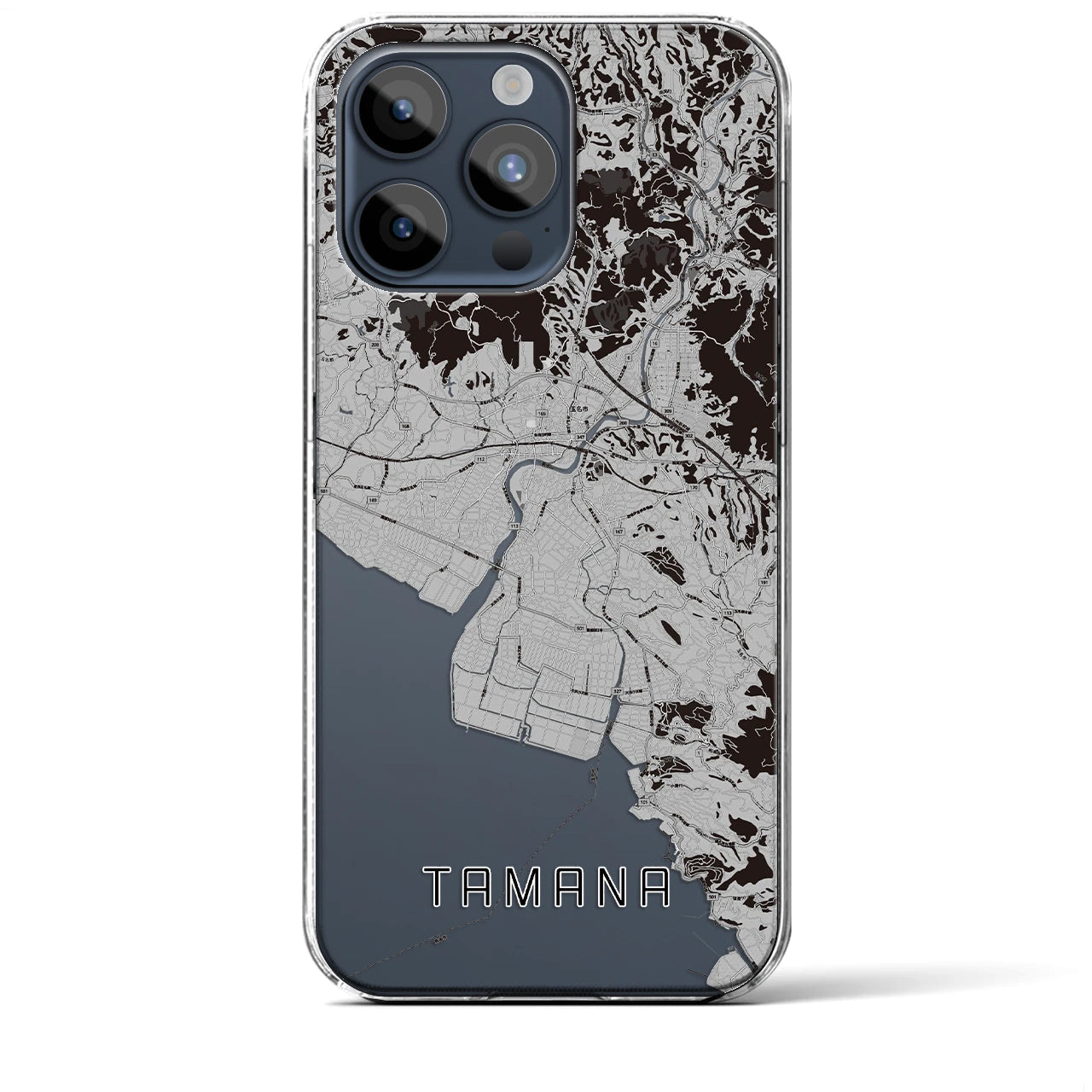 【玉名(熊本県)】地図柄iPhoneケース(クリアタイプ)