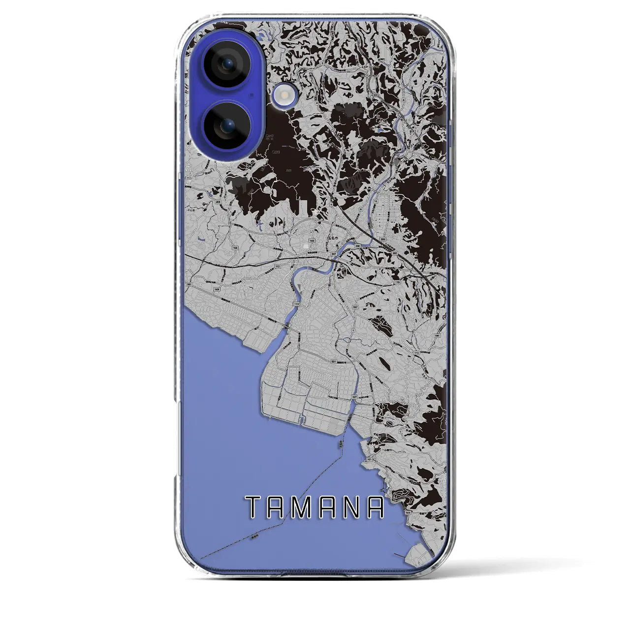 【玉名(熊本県)】地図柄iPhoneケース(クリアタイプ)