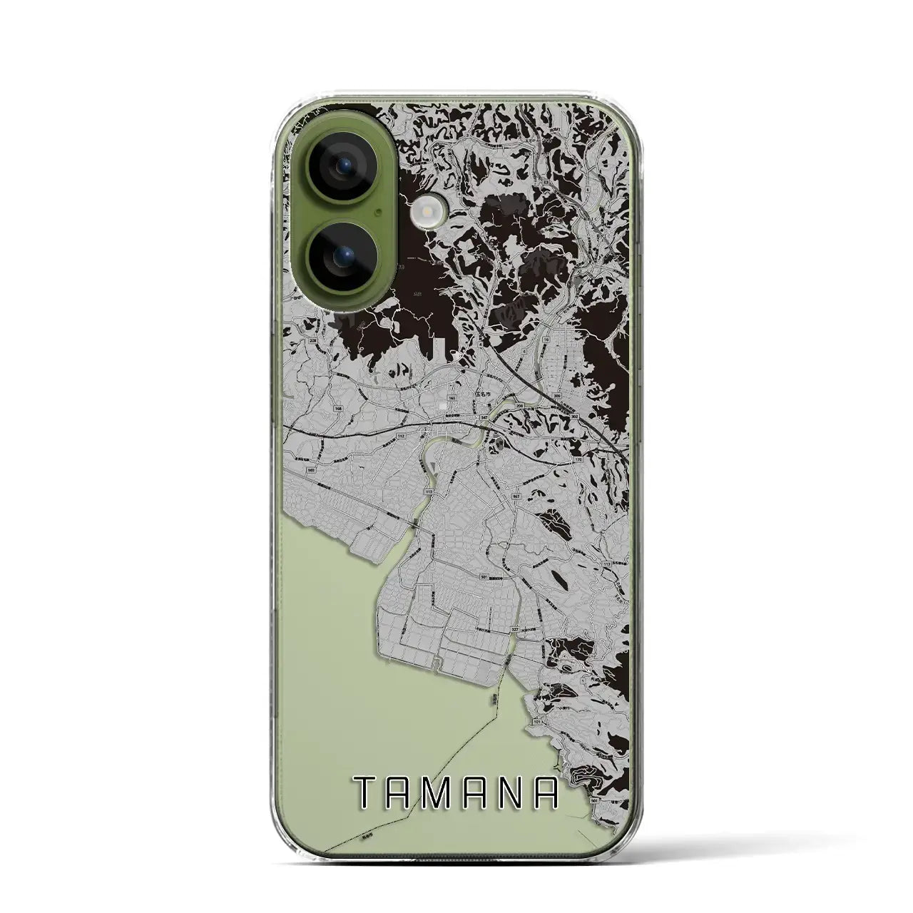 【玉名(熊本県)】地図柄iPhoneケース(クリアタイプ)