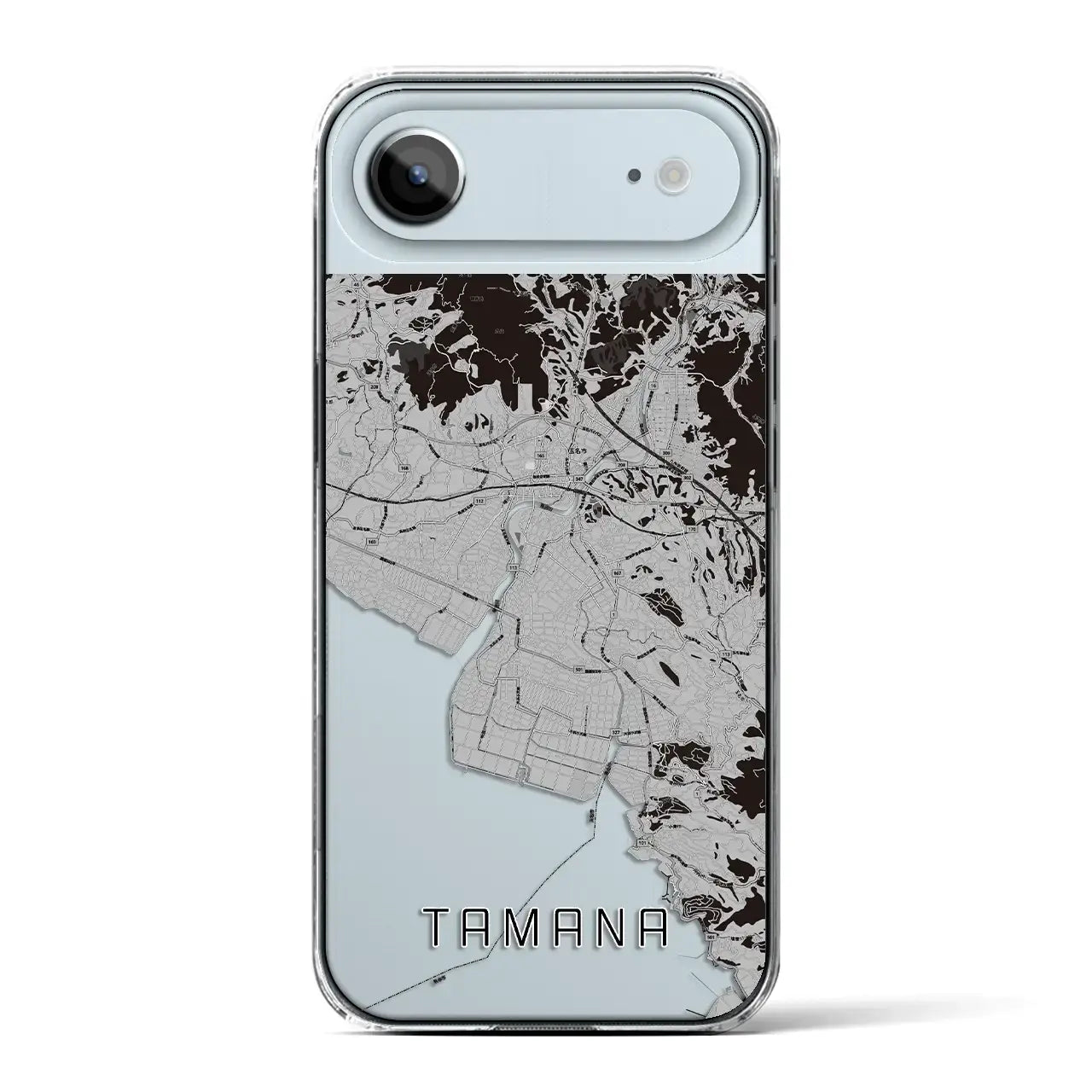 【玉名(熊本県)】地図柄iPhoneケース(クリアタイプ)