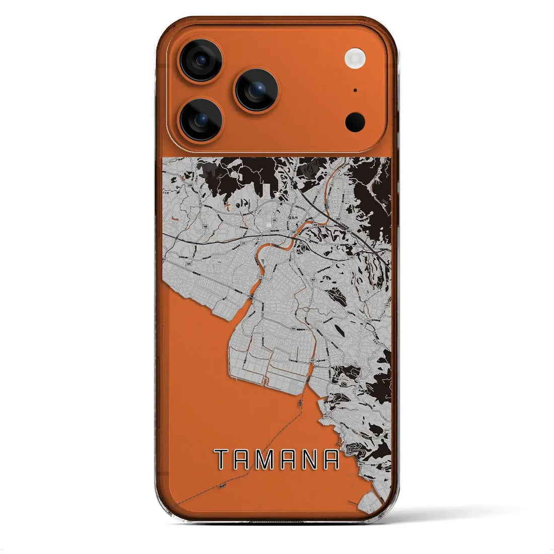 【玉名(熊本県)】地図柄iPhoneケース(クリアタイプ)