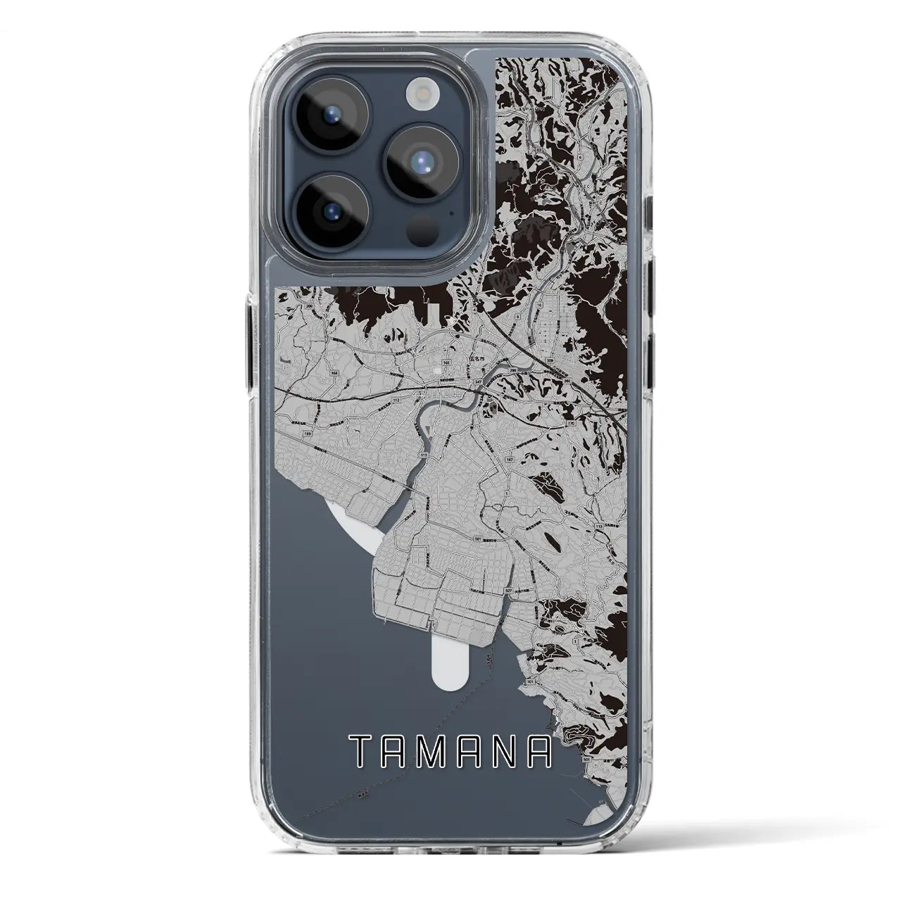 【玉名(熊本県)】地図柄iPhoneケース(MagSafeタイプ)