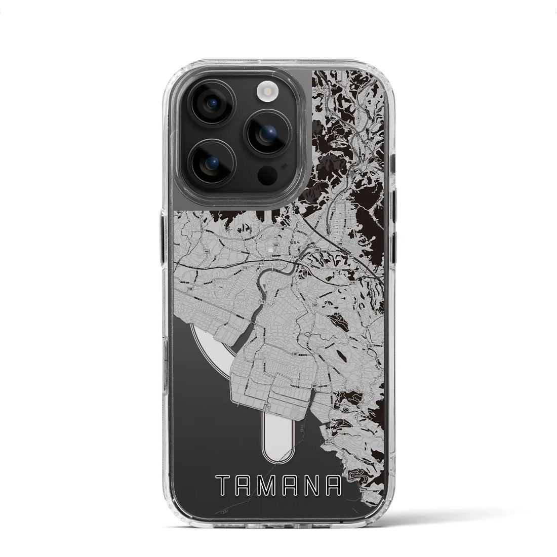 【玉名(熊本県)】地図柄iPhoneケース(MagSafeタイプ)