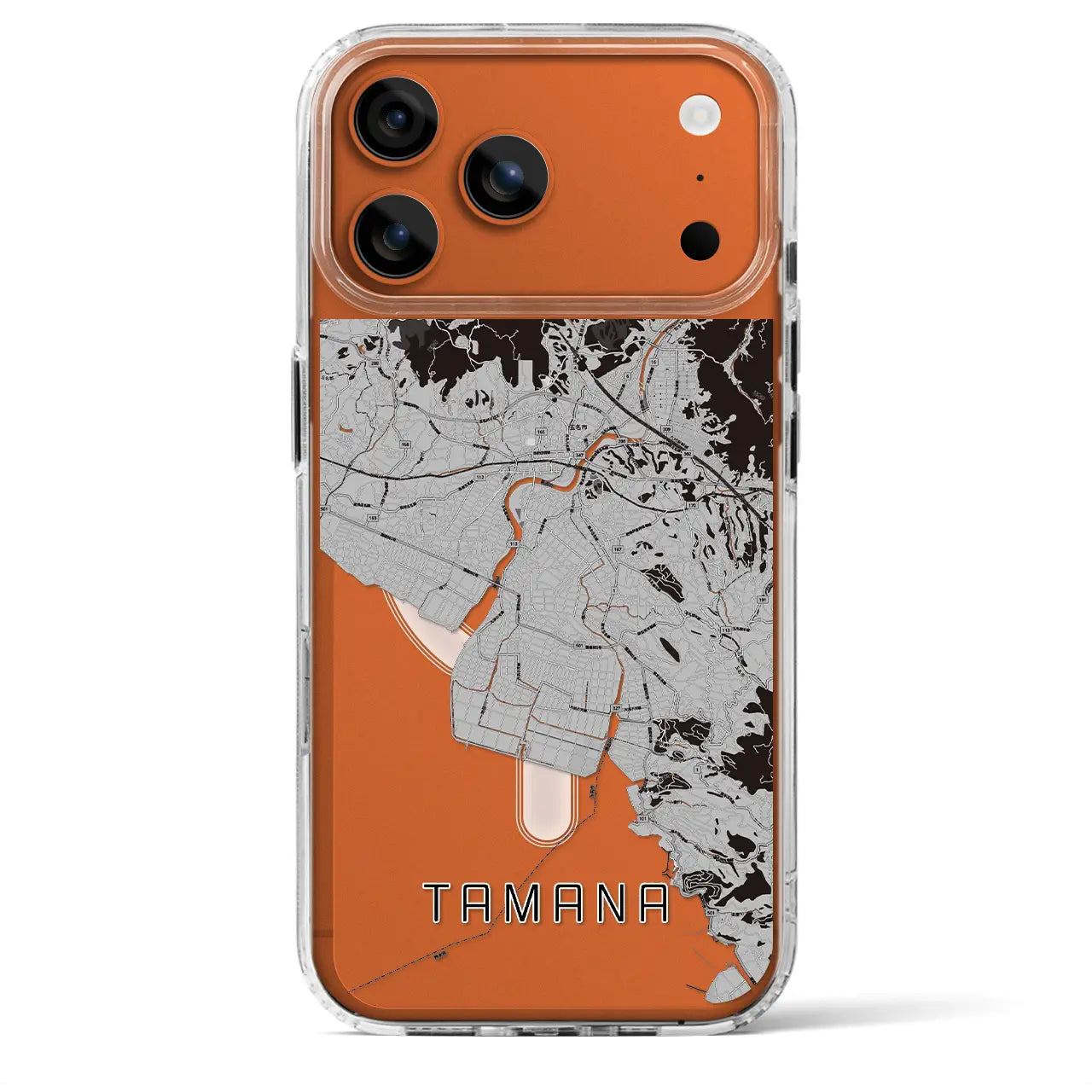 【玉名(熊本県)】地図柄iPhoneケース(MagSafeタイプ)
