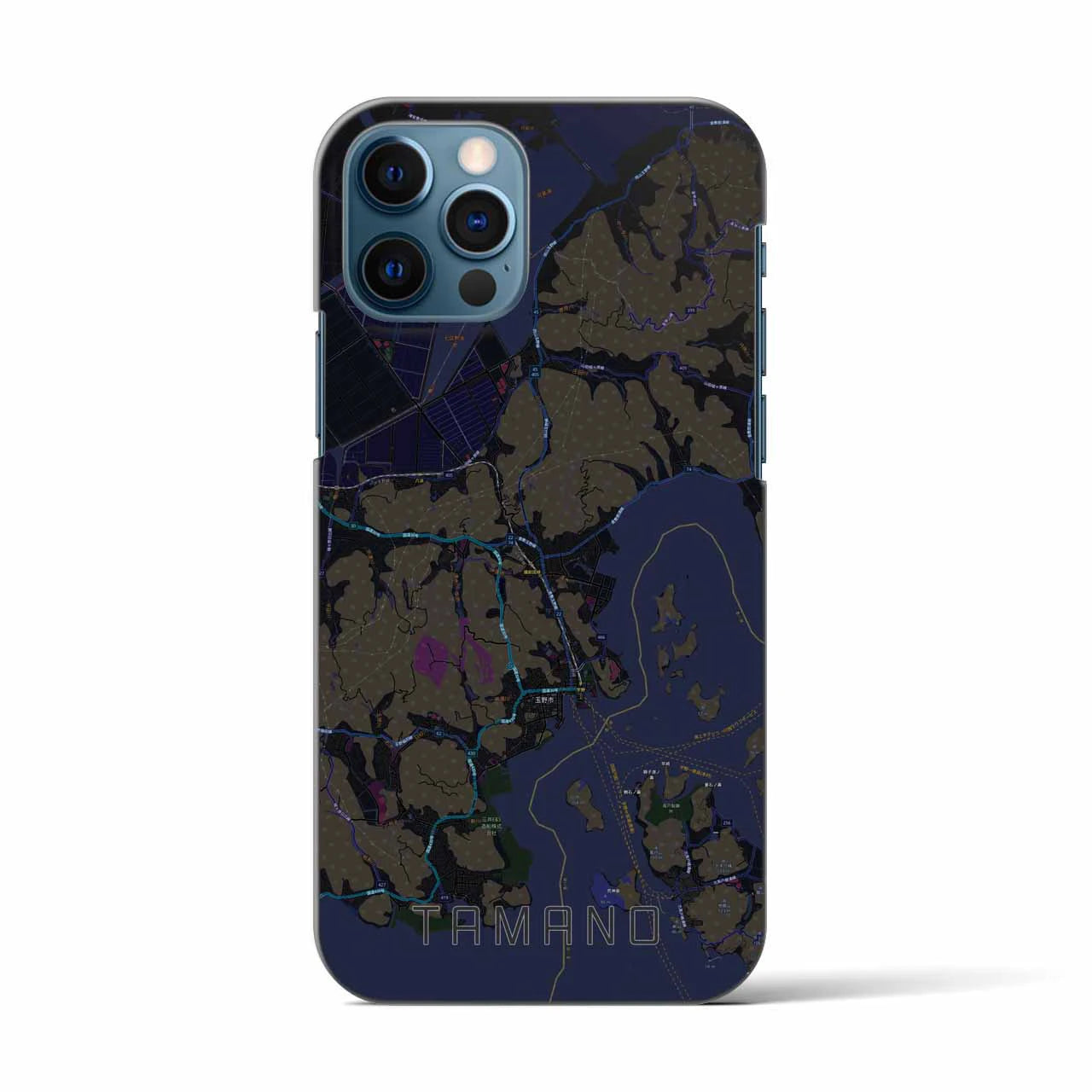 【玉野(岡山県)】地図柄iPhoneケース(バックカバータイプ)
