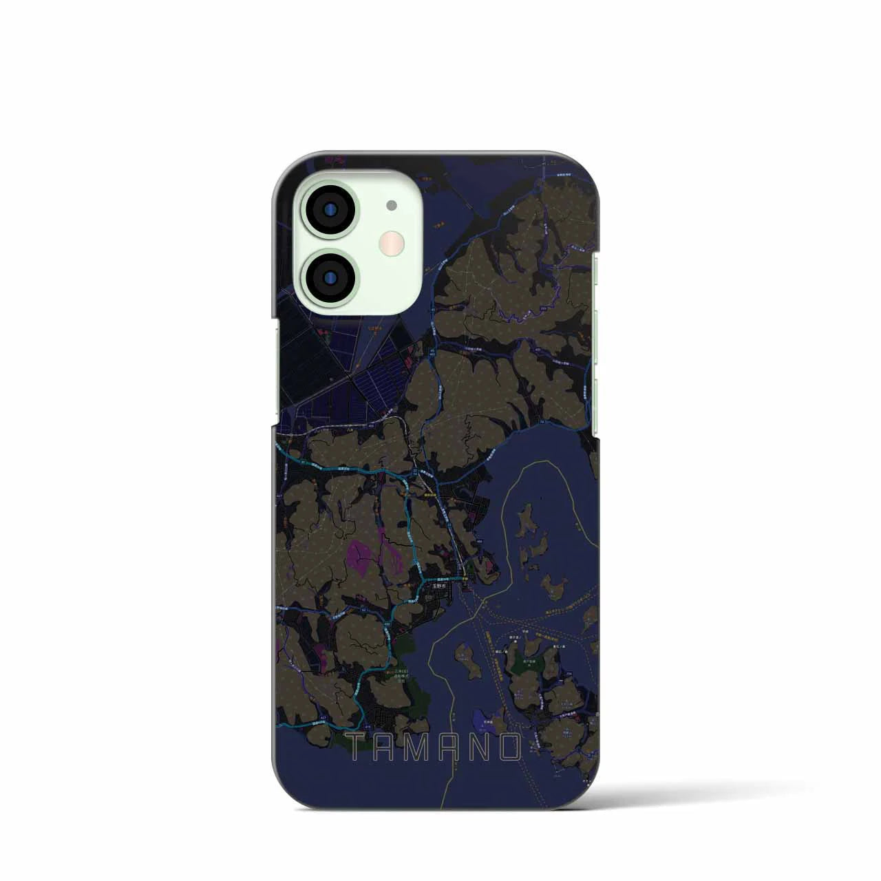 【玉野(岡山県)】地図柄iPhoneケース(バックカバータイプ)