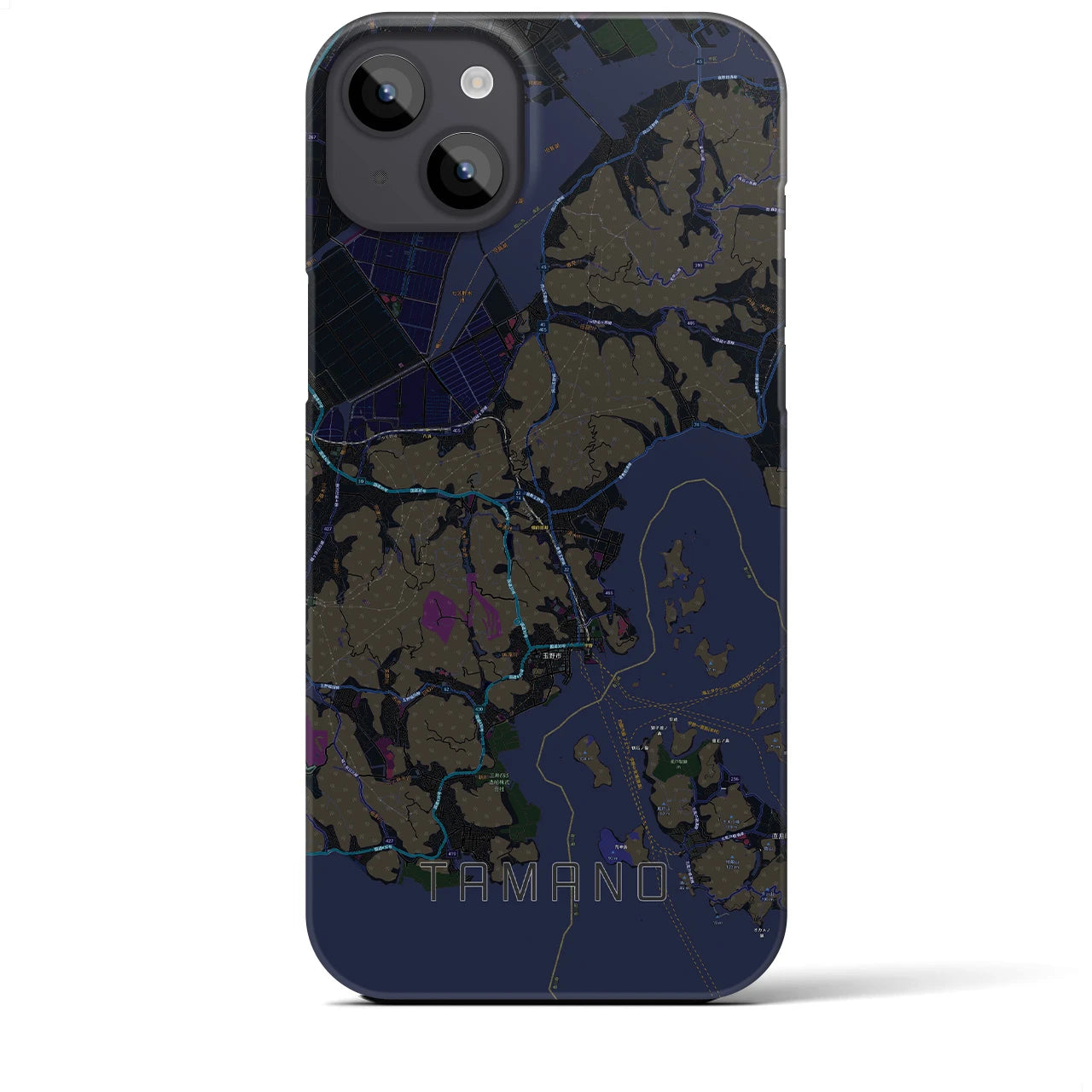 【玉野(岡山県)】地図柄iPhoneケース(バックカバータイプ)
