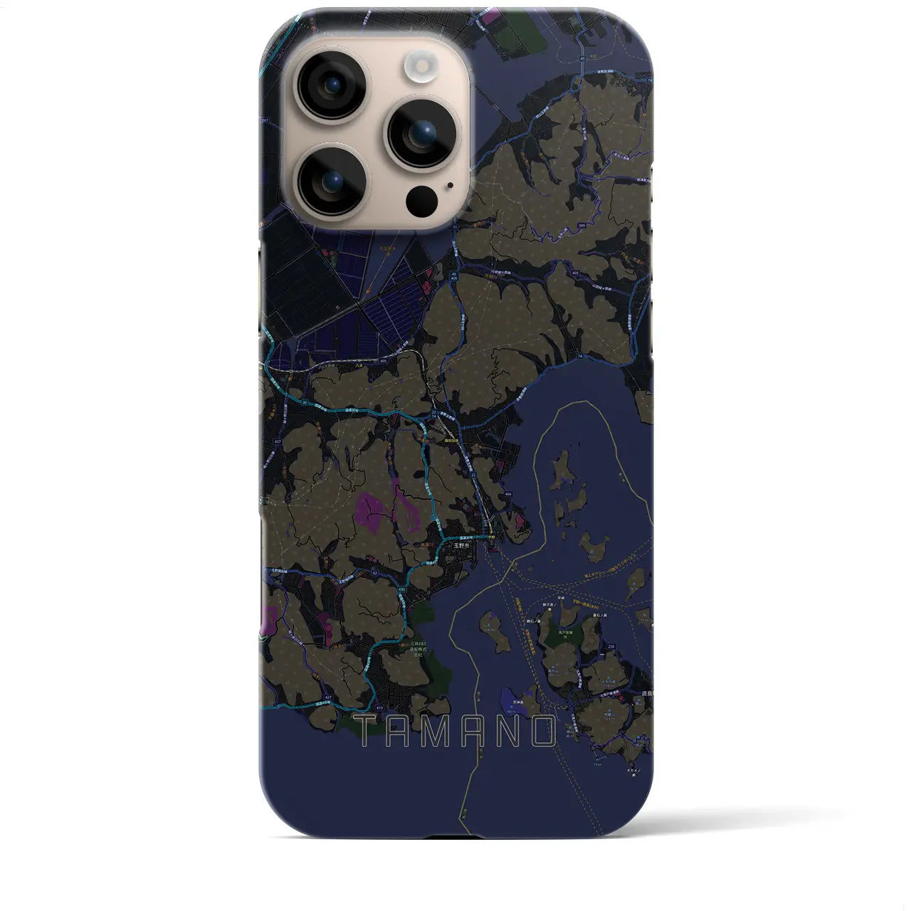 【玉野(岡山県)】地図柄iPhoneケース(バックカバータイプ)