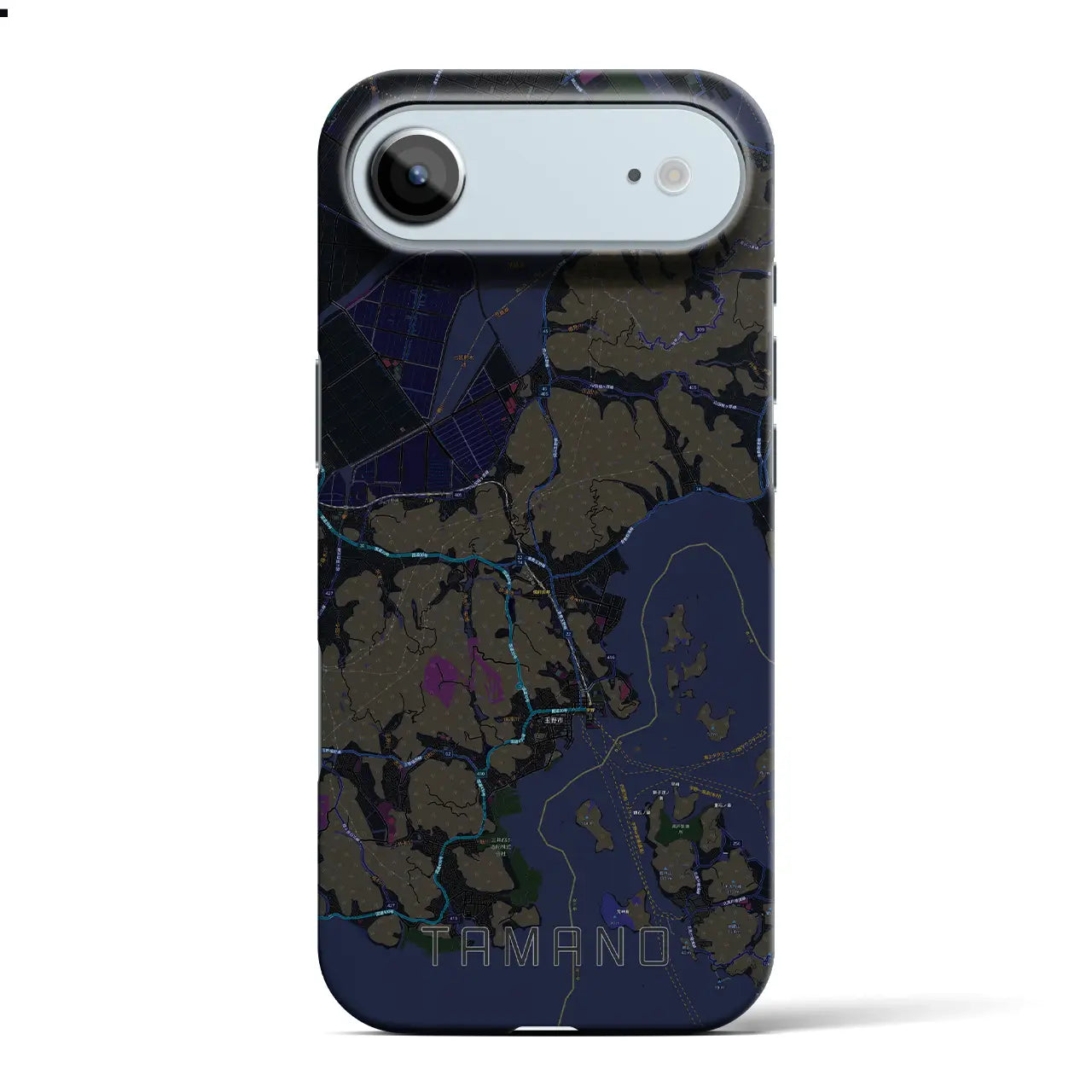 【玉野(岡山県)】地図柄iPhoneケース(バックカバータイプ)