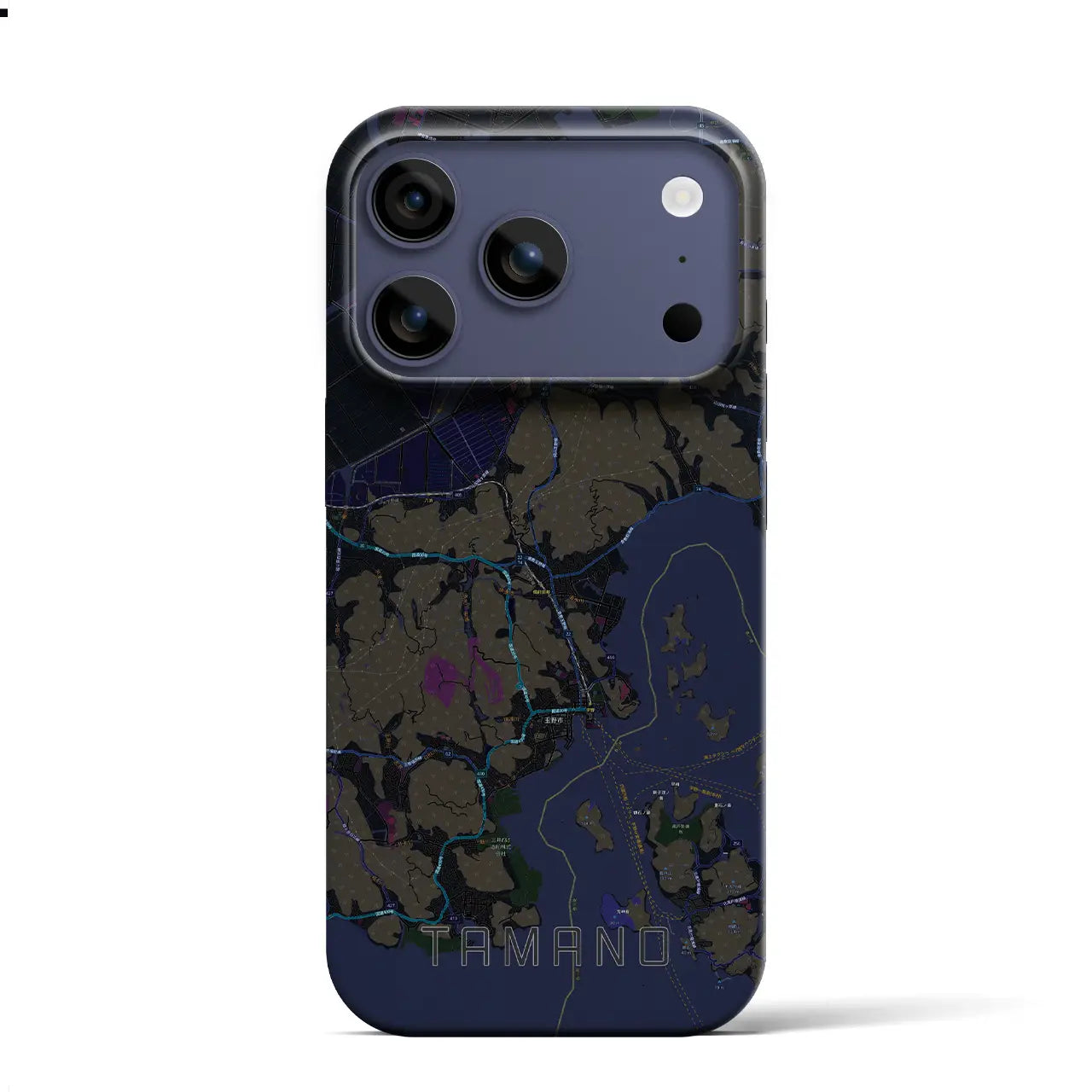 【玉野(岡山県)】地図柄iPhoneケース(バックカバータイプ)