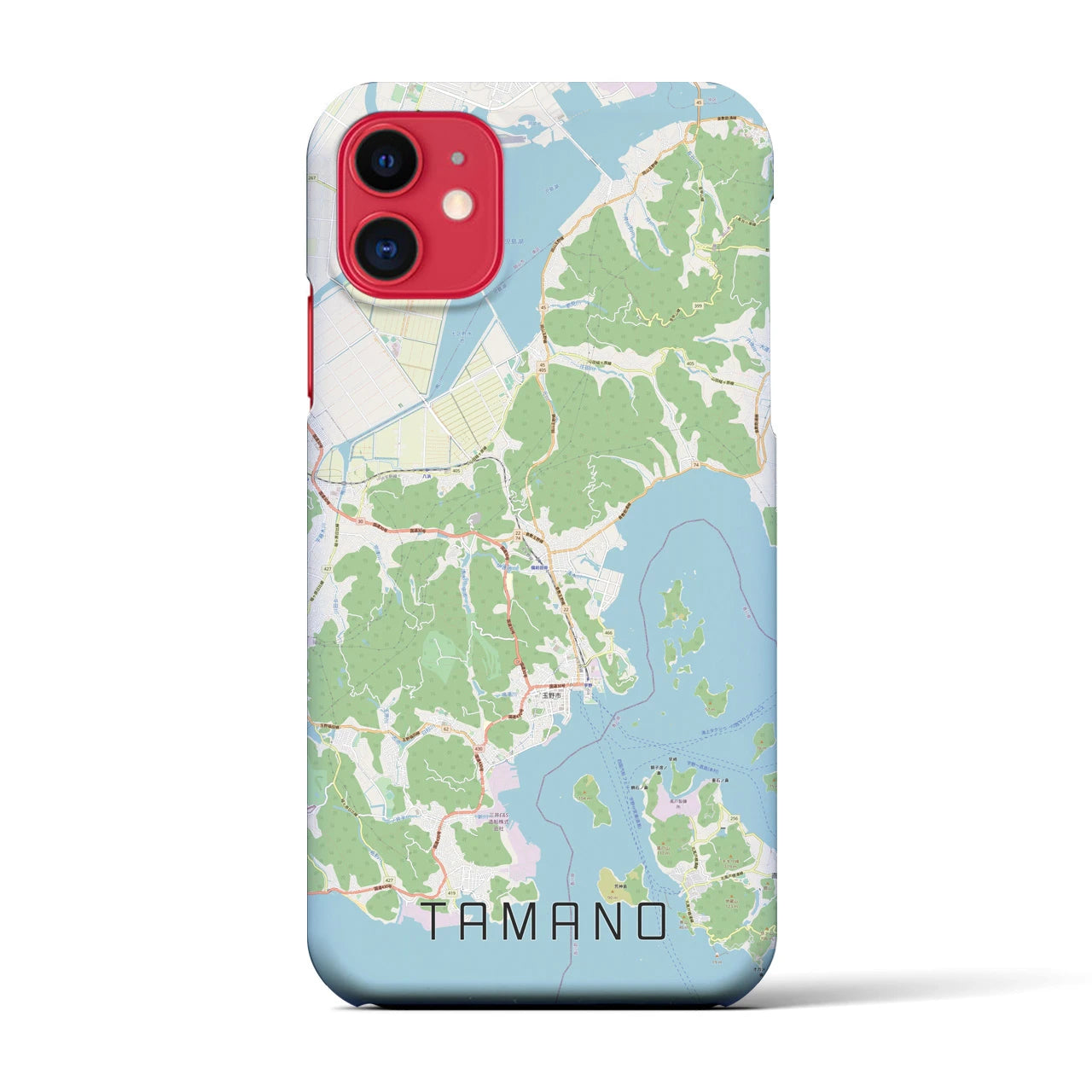 【玉野(岡山県)】地図柄iPhoneケース(バックカバータイプ)
