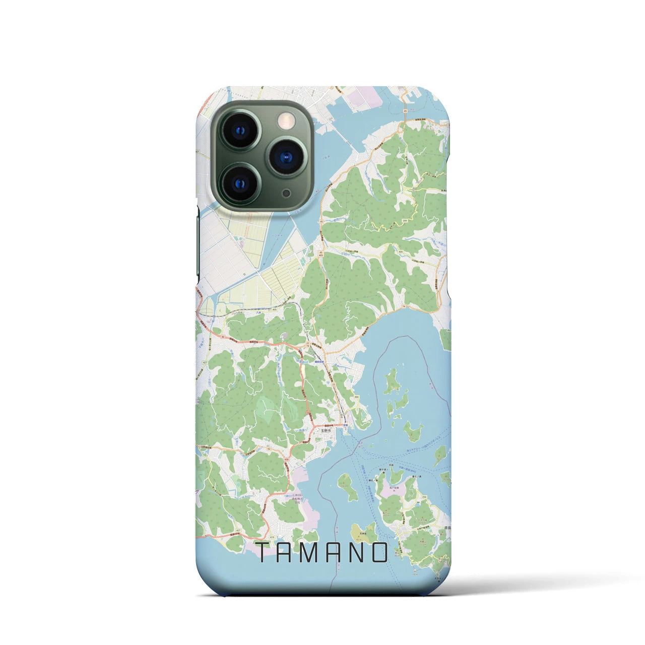【玉野(岡山県)】地図柄iPhoneケース(バックカバータイプ)