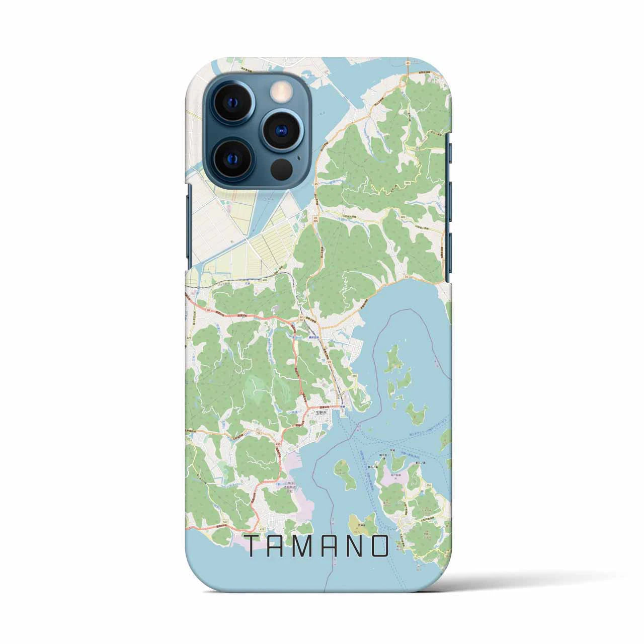 【玉野(岡山県)】地図柄iPhoneケース(バックカバータイプ)