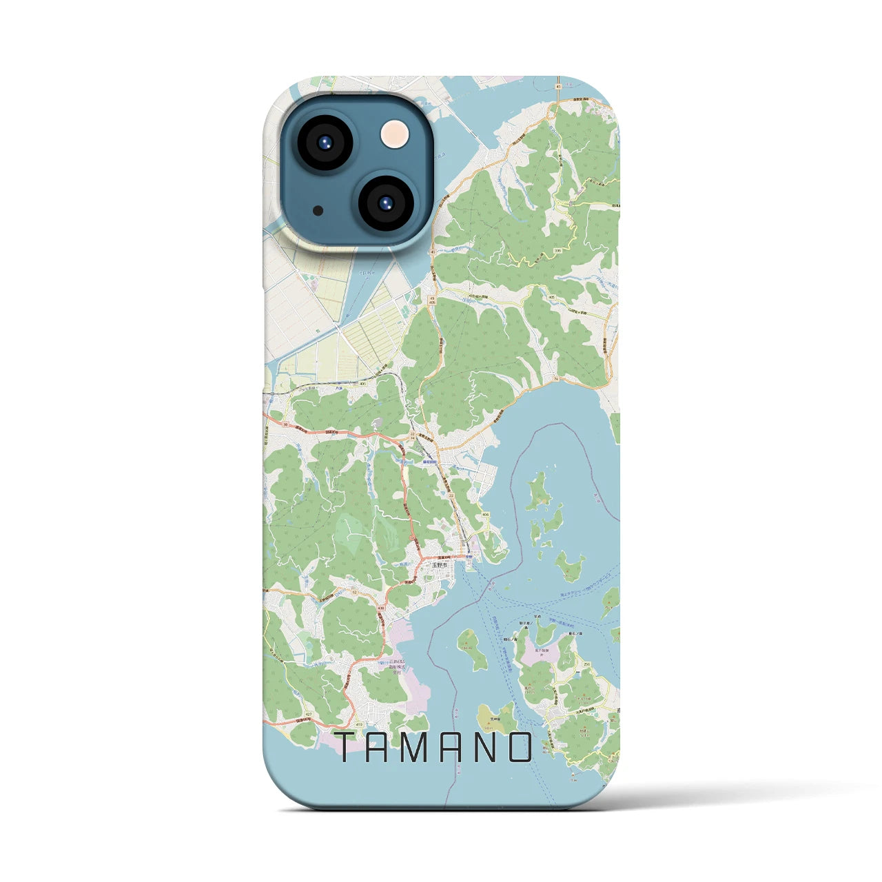 【玉野(岡山県)】地図柄iPhoneケース(バックカバータイプ)