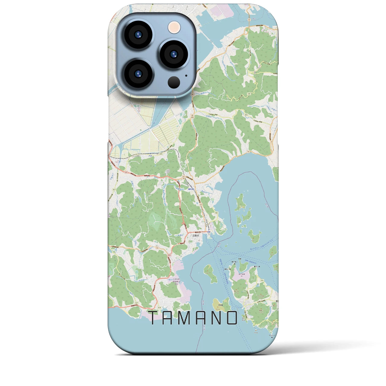 【玉野(岡山県)】地図柄iPhoneケース(バックカバータイプ)