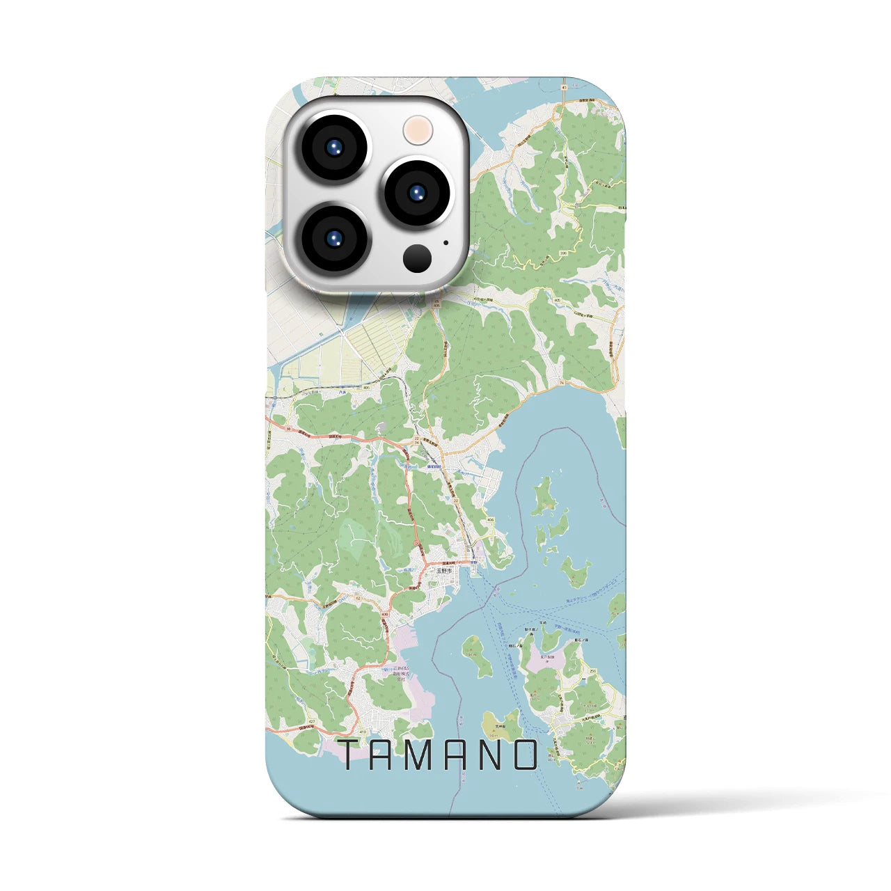 【玉野(岡山県)】地図柄iPhoneケース(バックカバータイプ)