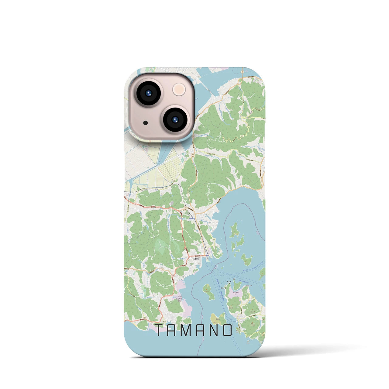 【玉野(岡山県)】地図柄iPhoneケース(バックカバータイプ)