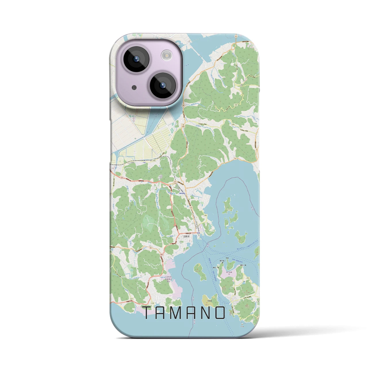 【玉野(岡山県)】地図柄iPhoneケース(バックカバータイプ)