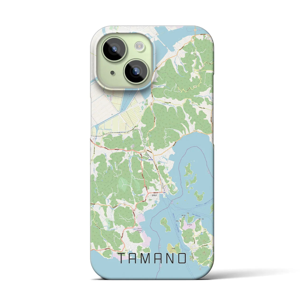 【玉野(岡山県)】地図柄iPhoneケース(バックカバータイプ)