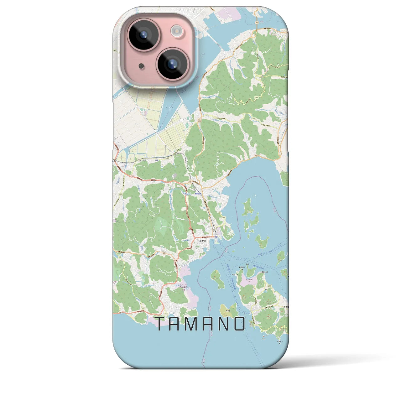 【玉野(岡山県)】地図柄iPhoneケース(バックカバータイプ)