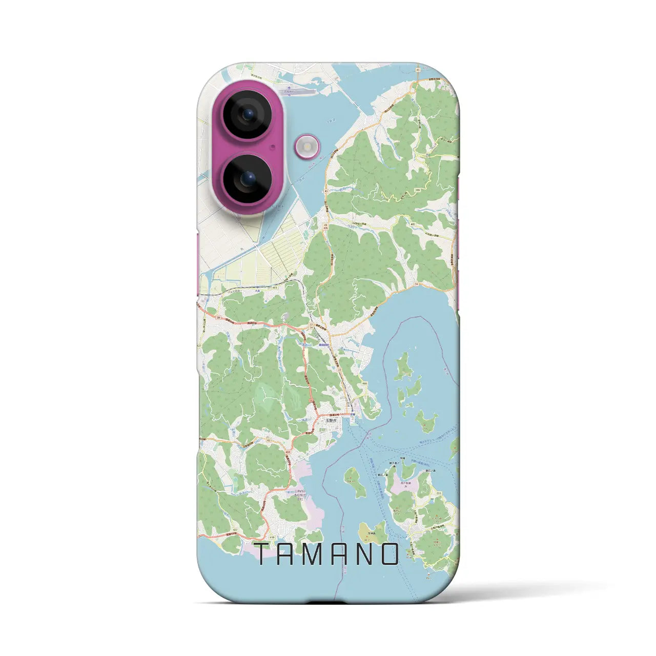 【玉野(岡山県)】地図柄iPhoneケース(バックカバータイプ)