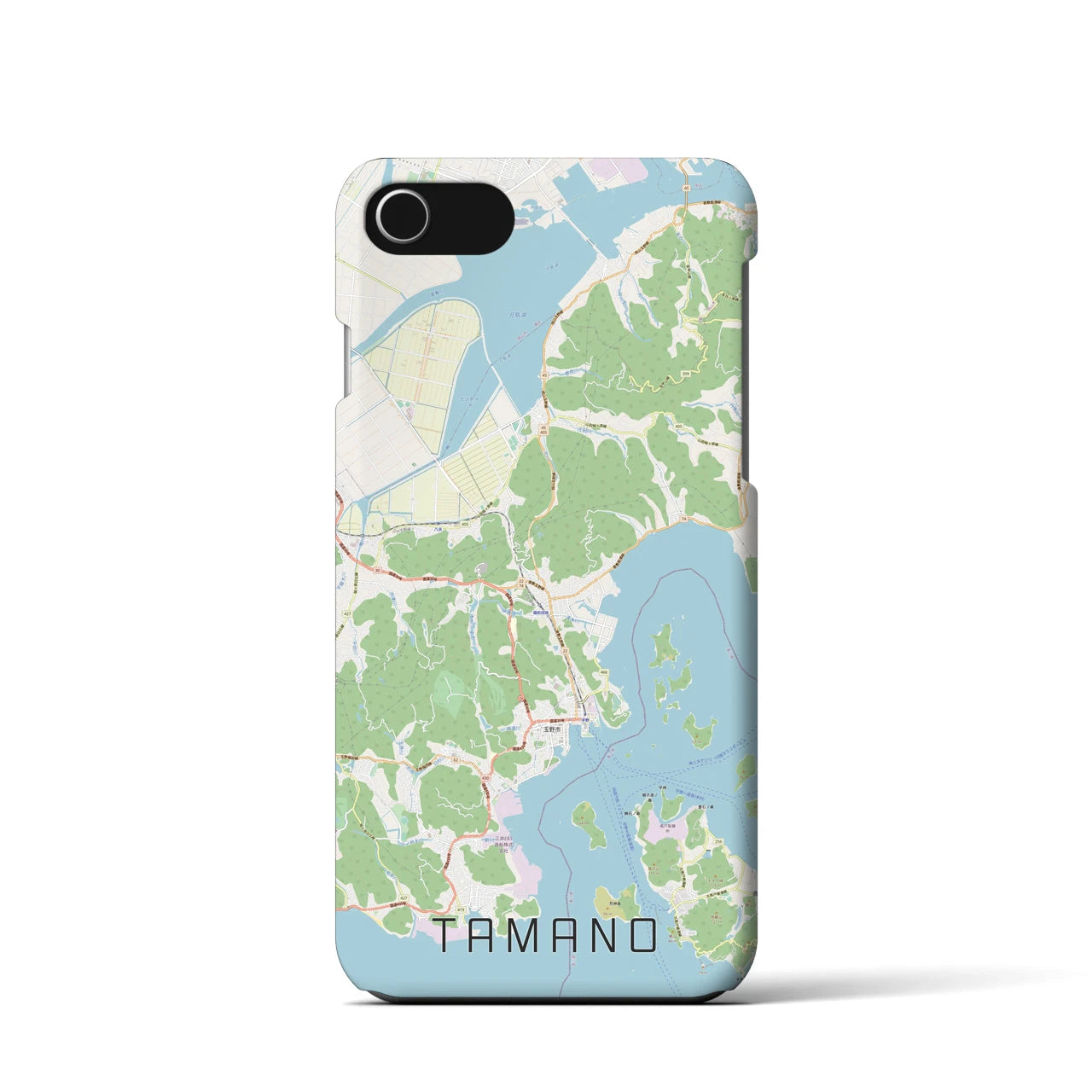 【玉野(岡山県)】地図柄iPhoneケース(バックカバータイプ)