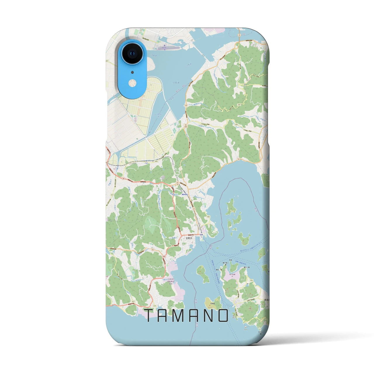 【玉野(岡山県)】地図柄iPhoneケース(バックカバータイプ)