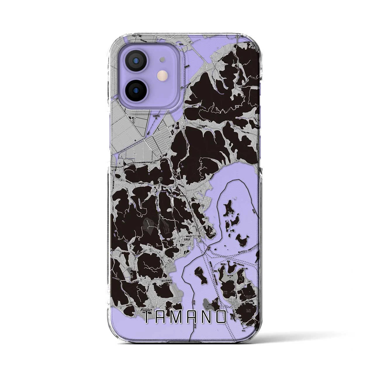 【玉野(岡山県)】地図柄iPhoneケース(クリアタイプ)