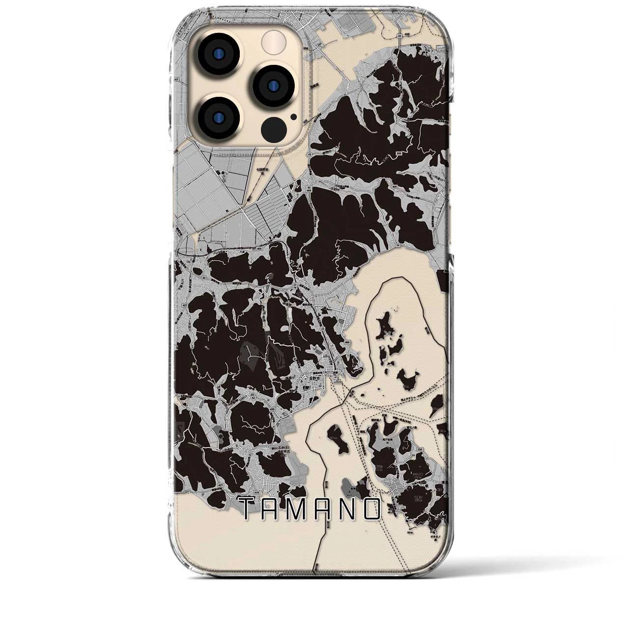 【玉野(岡山県)】地図柄iPhoneケース(クリアタイプ)