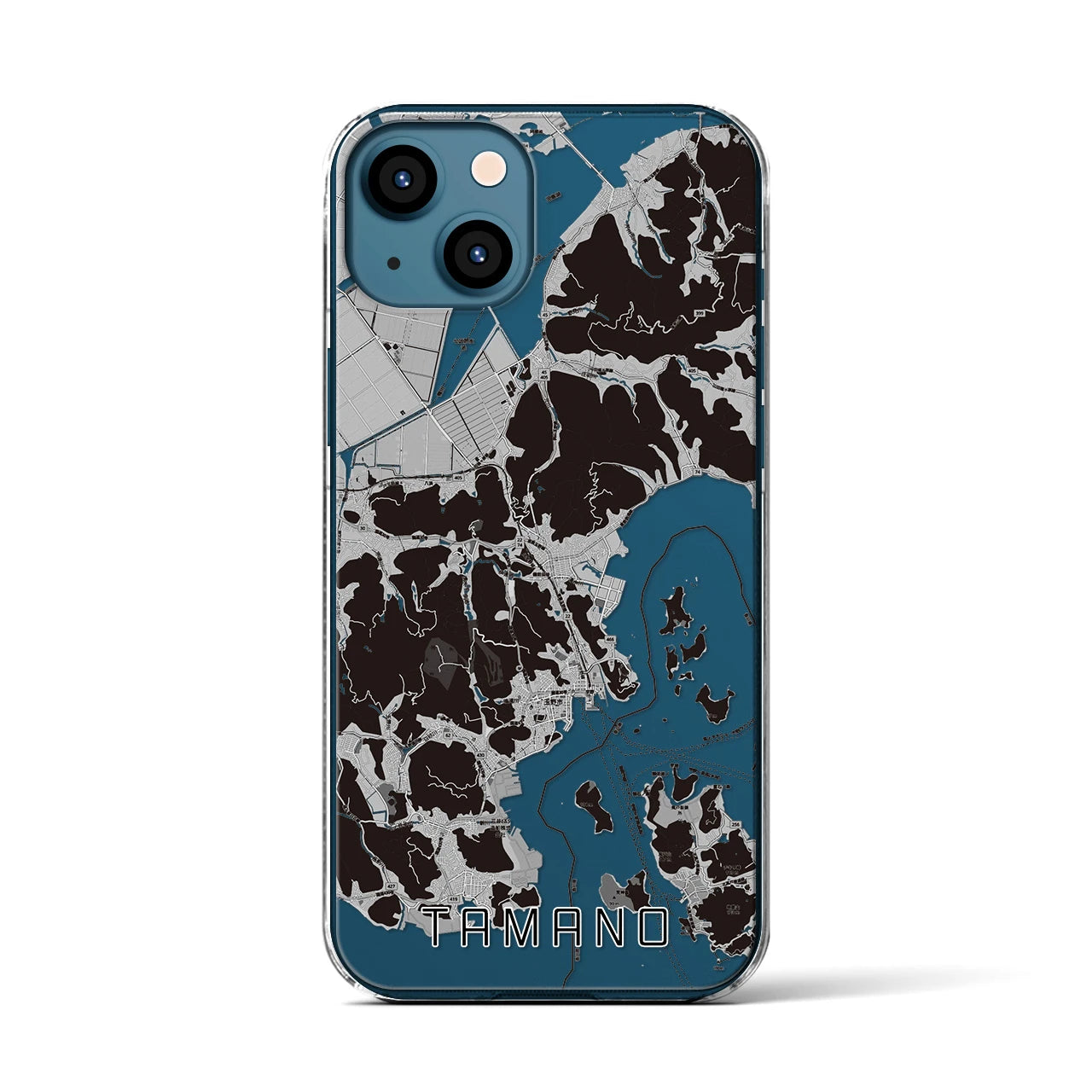 【玉野(岡山県)】地図柄iPhoneケース(クリアタイプ)