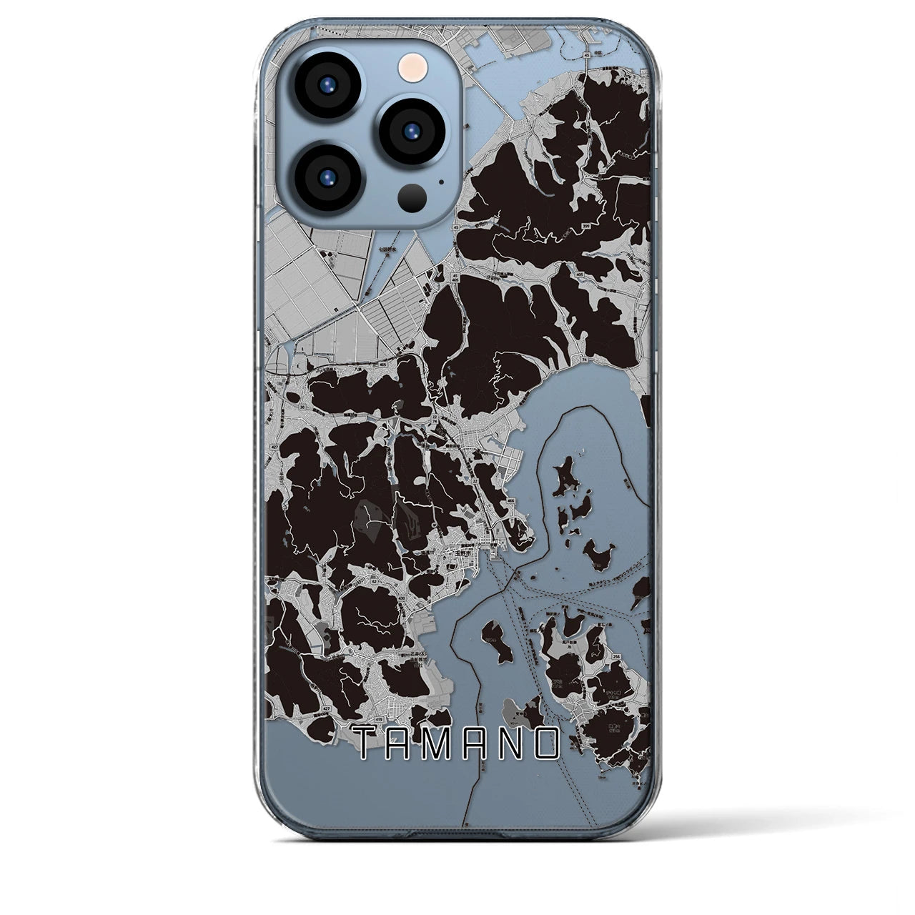 【玉野(岡山県)】地図柄iPhoneケース(クリアタイプ)