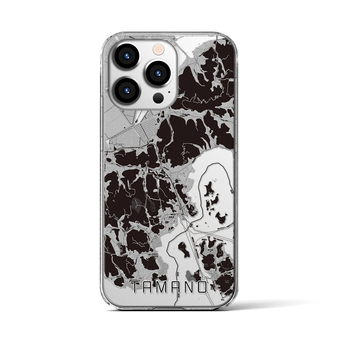 【玉野(岡山県)】地図柄iPhoneケース(クリアタイプ)