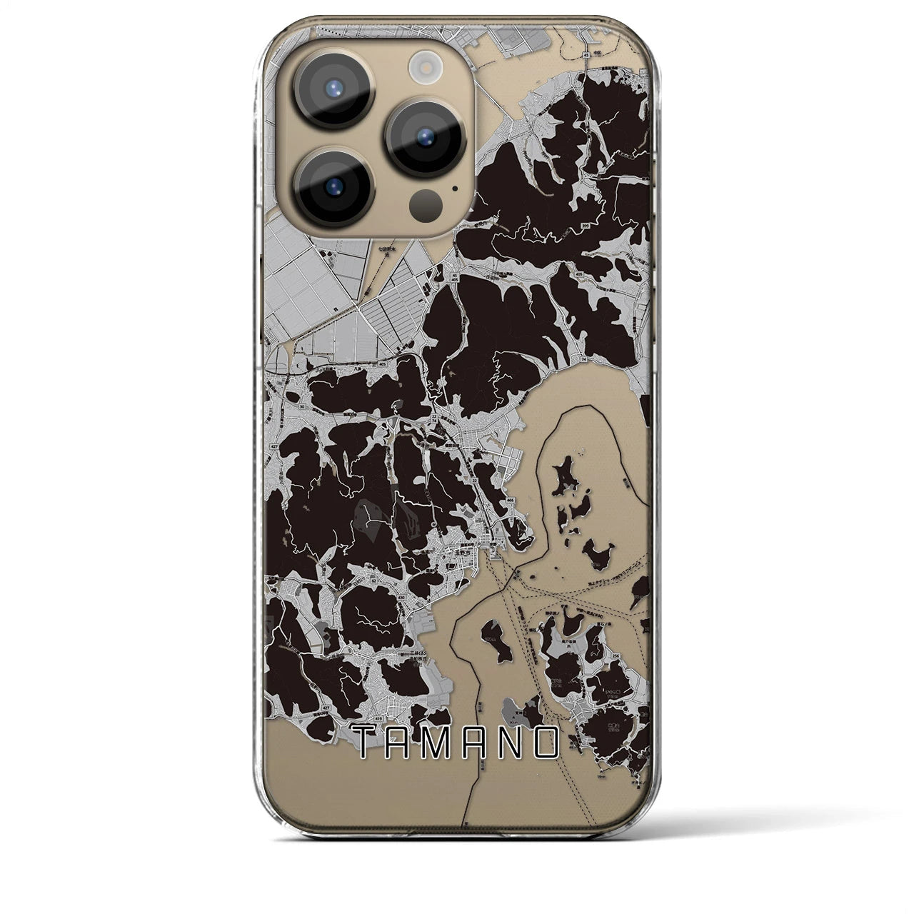 【玉野(岡山県)】地図柄iPhoneケース(クリアタイプ)