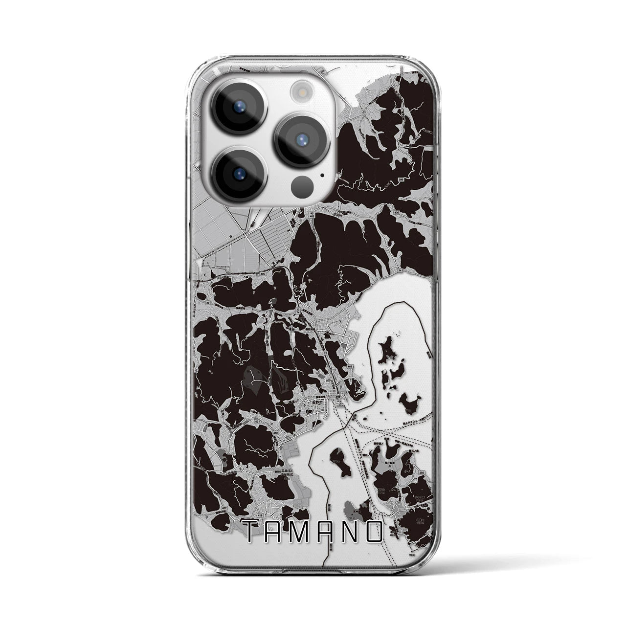 【玉野(岡山県)】地図柄iPhoneケース(クリアタイプ)