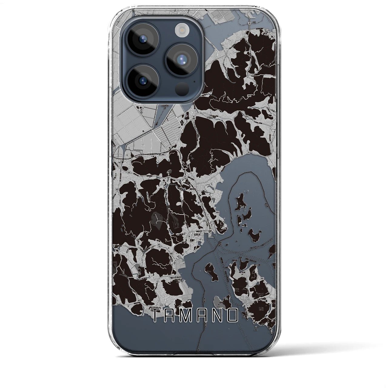 【玉野(岡山県)】地図柄iPhoneケース(クリアタイプ)