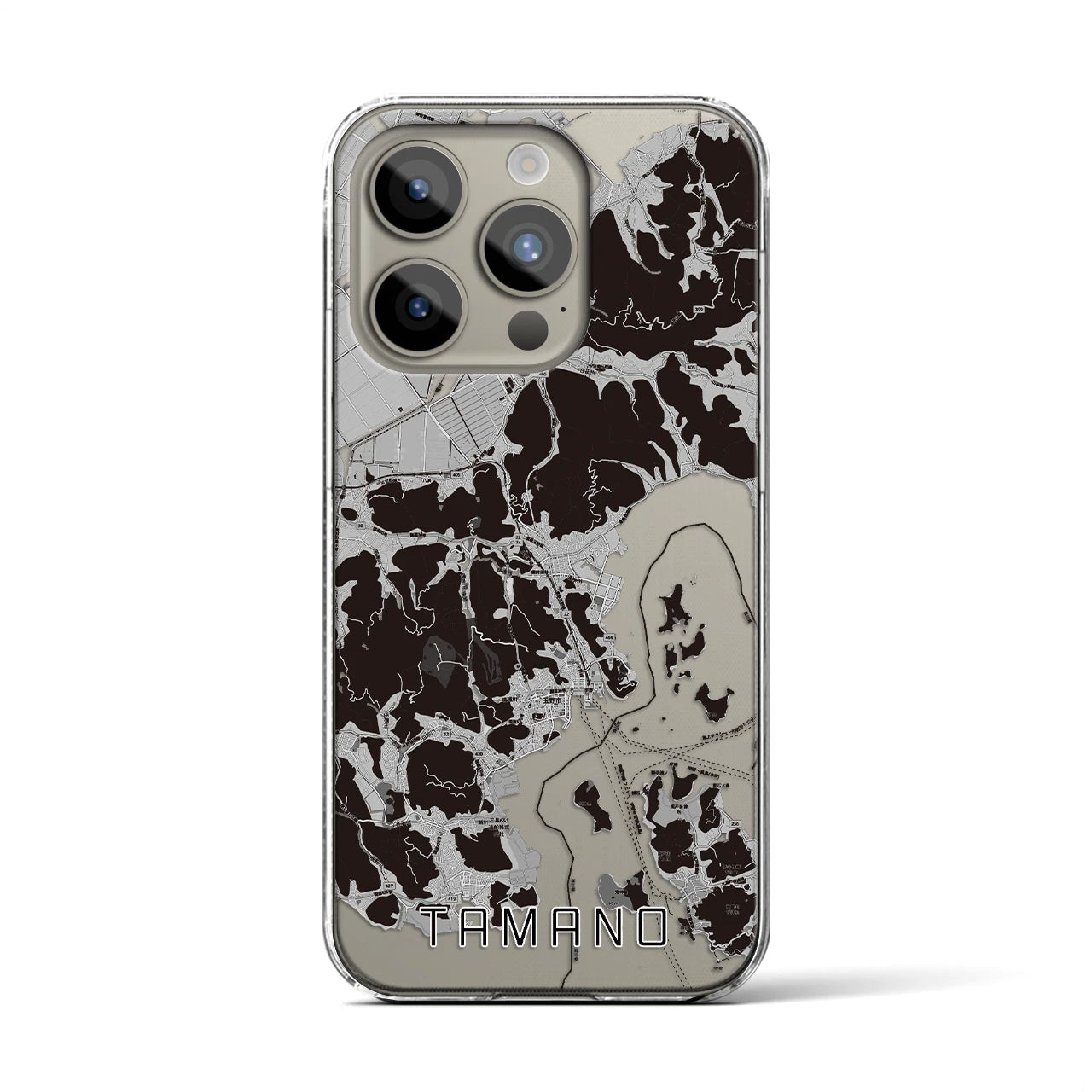 【玉野(岡山県)】地図柄iPhoneケース(クリアタイプ)